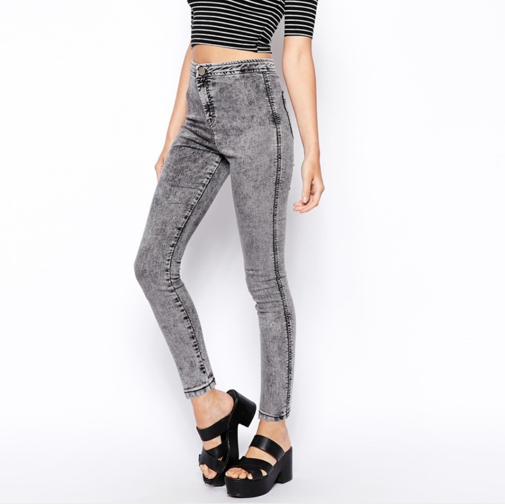American Apparel Grey Distressed Jeans/Leggings